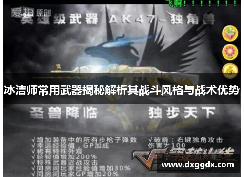 冰洁师常用武器揭秘解析其战斗风格与战术优势